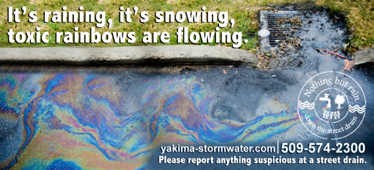 It's raining, it's snowing, toxic rainbows are flowing Flyer